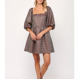 Shimmery Jacquard Dress